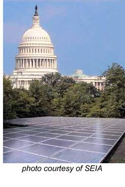 photo solar cells on white house