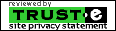 Privacy Statement Reviewed by TRUSTe